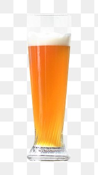 Tall beer glass png, transparent background