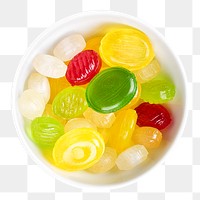 Candy bowl png, collage element, transparent background