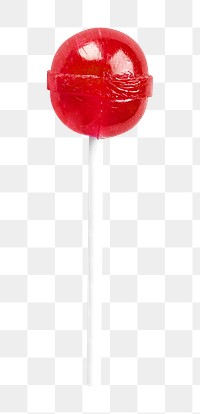 Red lollipop png, collage element, transparent background