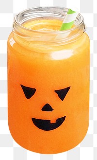 Halloween drink png, mason jar, collage element, transparent background