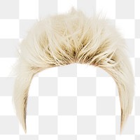Blonde png short hair, transparent background