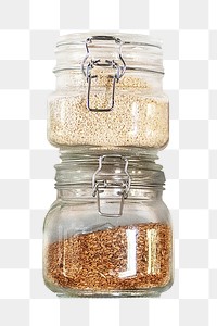 Kitchen jar png collage element on transparent background