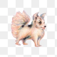 PNG Cute dog illustration transparent background. Remixed by rawpixel.