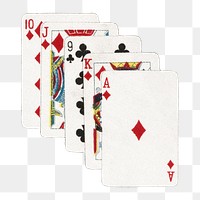 PNG Straight poker cards  transparent background. Remixed by rawpixel.