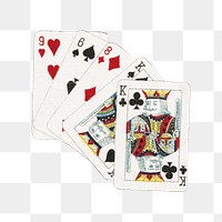 PNG Poker cards  transparent background. Remixed by rawpixel.