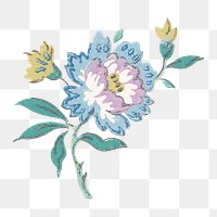 PNG Vintage flower illustration transparent background. Remixed by rawpixel.