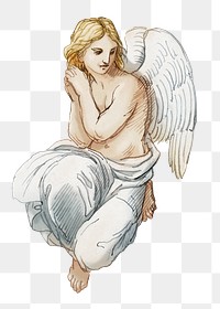 Angel png transparent background. Remixed by rawpixel.