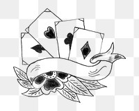 PNG Poker cards  transparent background. Remixed by rawpixel.