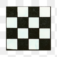 PNG Checkered square shape, vintage illustration, transparent background.  Remixed by rawpixel. 