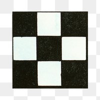 PNG Checkered square shape, vintage illustration, transparent background.  Remixed by rawpixel. 