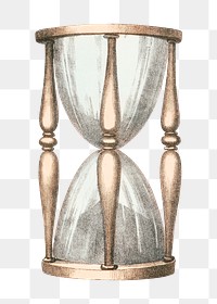 PNG Hourglass, vintage object illustration, transparent background.  Remixed by rawpixel. 