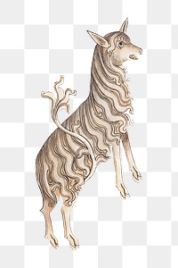 PNG Sheep, vintage mythical creature illustration, transparent background.  Remixed by rawpixel. 