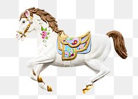 Png carousel horse, isolated image, transparent background