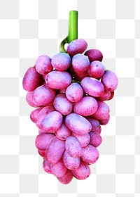Purple grape png, collage element, transparent background