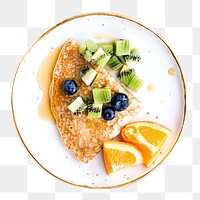 PNG Crepe pancake, collage element, transparent background