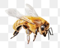 PNG Macro bee , collage element, transparent background