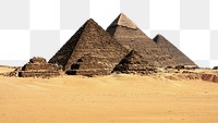 PNG Egyptian pyramids collage element, transparent background