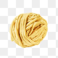 Png raw noodles dough element, transparent background