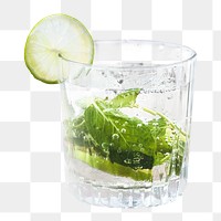 PNG fresh lime soda, collage element, transparent background