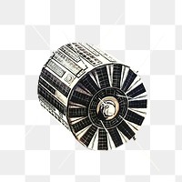 PNG space rocket ship, illustration, collage element, transparent background