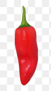 Red chilli pepper png collage element, transparent background