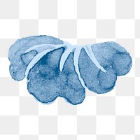 Blue peony png flower petal, transparent background