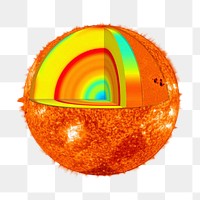 Sun layer diagram png illustration, transparent background. Remixed by rawpixel.