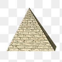 Vintage Giza Pyramids png illustration, transparent background. Remixed by rawpixel.