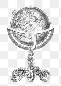 Vintage globe ball png illustration, transparent background. Remixed by rawpixel.