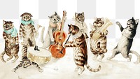 Cats border png music band, transparent background. Remixed by rawpixel.