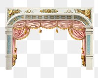 Vintage theater png, transparent background. Remixed by rawpixel.