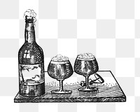 Beer png vintage illustration, transparent background. Remixed by rawpixel. 
