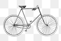 PNG single speed bicycle, vintage illustration, transparent background. Remixed by rawpixel. 