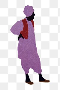 PNG Man in Indian robe silhouette, transparent background. Remixed by rawpixel.