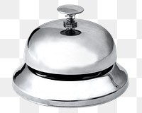 Silver bell png, transparent background