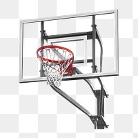 Basketball hoop png collage element, transparent background