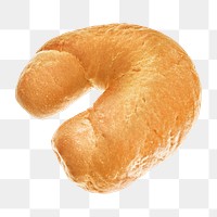 French bagel png collage element, transparent background