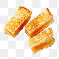 Grilled cheese png, food element, transparent background