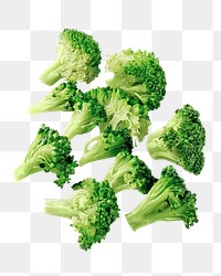Green broccoli png, healthy food, transparent background