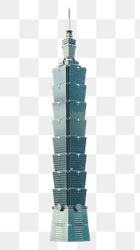 Png Taipei 101 observatory in Taiwan, transparent background