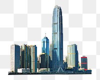 Png skyscraper in Hong Kong, transparent background