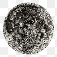 The moon png illustration, transparent background. Remixed by rawpixel.