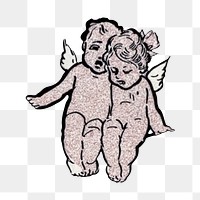 Vintage cherubs png illustration, transparent background. Remixed by rawpixel. 