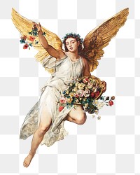 PNG Eirene, vintage angel illustration by Ludwig Knaus, transparent background. Remixed by rawpixel.