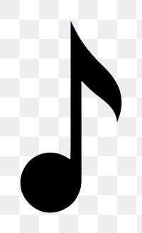 PNG  Musical note symbol white black. AI generated Image by rawpixel.