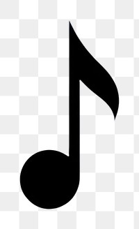 PNG Musical note symbol white black.