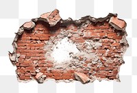 PNG Brick wall white background deterioration architecture