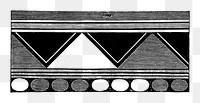 PNG ancient rectangular ornament element, transparent background