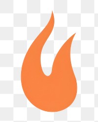 PNG Fire logo glowing burning. 