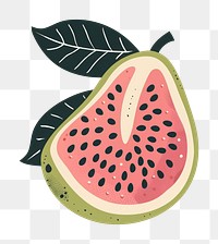 Boho guava logo produce animal fruit.